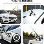 NEEWER Triple Suction Cup Car Mount Kit with 2in1 Extension Pole/Selfie Stick, Quick Release Outside Windshield Magic Arm Camera Mount Compatible with Insta360 Action Cam, Cleaning Cloth, CA065