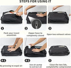 Vacuum Bag for Travel, Professional IPX8 Waterproof Reusable Vacuum Compression Bags for Travel Suitcases, Durable Space Save