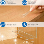 SortNStore Shelf Dividers for Closet Organization: 10" Tall x 12" Deep, Adhesive Separators Features Acrylic Material and Pro