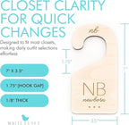 Baby Clothes Organizer – Baby Clothes Dividers for Closet – Wood Size Dividers for Newborn to 24 Months, Nursery Organizer, L