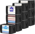 Budding Joy 90 L Large Storage Bags, 10 Pack Clothes Storage Bins Foldable Closet Organizers Storage Containers with Reinforc