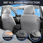 Car Seat Covers Full Set, Leather Seat Covers for Cars, Waterproof Car Seat Protector,Non-Slip Car Interior Covers, Automotiv
