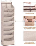 STORAGE MANIAC Over the Door Shoe Organizer Heavy-Duty Large Deep Pocket Hanging Shoe Organizer Shoe Rack Door Closet Shoe Or