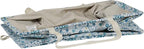 Household Essentials White and Blue Floral Krush Container All-Purpose Utility Tote