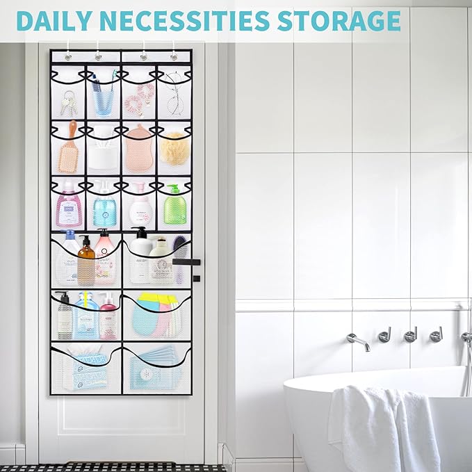 2 Packs Over the Door Shoe Organizer, 36 Large Mesh Pockets Hanging Shoe Boots Rack Holder, Closet Hanging Organizers for Sto