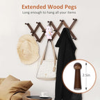 Accordion Wall Hanger, Hat Rack for Wall with 14 Coat Hooks, Expandable Hat Hangers Organizer, Vintage Decorative Coat Rack W