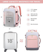 LOVEVOOK Large Travel Backpack for Women, TSA Carry on Backpack for Airplanes, 40L Personal Item Travel Bag for Women fits 17