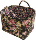 Boho Fabric Storage Basket, Large Capacity Laundry Basket, 12.2'' x 10.23'' x 10.23'' Collapsible Laundry Hamper with Easy Ca