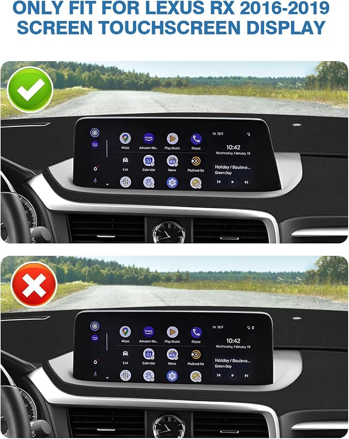 FIILINES Dash Cover for RX 2016-2019, Dashboard Mat Cover Accessories Dash Mat Sunshade Nonslip Mesh Protector No Glare