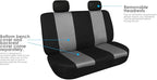FH Group Automotive Rear Car Seat Covers for SUV, Trucks, Sedan and More - Universal Fit Front High Back & Rear Solid Bench D