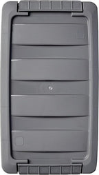 Amazon Basics Plastic Storage Containers with Secure Latching Lids, Stackable Organization Bins for Organizing, Clear/Grey, 5