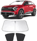 3PCS Car Window Shades Front Windshield Sun Shade Foldable Window Shade Custom Fit for 2018-2022 KIA Sportage Accessories Car Shades for Front Windows Anti-UV Rays Block Heat