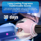 Pink Bunny Car Air Freshener with 6-Color Auto Light Up & 4 Scented Replacements Tablets – Light Scent, Decorative Auto Acces