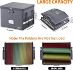ENGPOW 5200°F File Box Fireproof Document Box with Lock,Heat Insulated Collapsible File Storage Organizer Box with Handle,Por