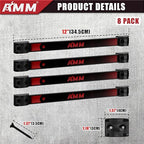 AMM 8PCS Magnetic Tool Holder Strip, 12" Heavy Duty Tool Organizer Magnetic Strip with Mounting Screws, Tool Magnet Bar for T
