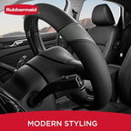 Rubbermaid Steering Wheel Cover – Universal Fit 14.5"–15" Steering Wheel Cover, Anti-Slip Grip, Breathable Leather, All-Seaso