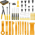 GOOACC 102Pcs Trim Removal Tool, Auto Push Pin Nylon Bumper Retainer Clip Set Fastener Terminal Remover Tool Round Handle Cro