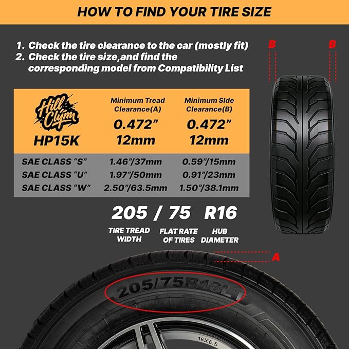 Auto Fixing Snow Chains for Car Tires, Tire Chains for Passenger Cars, Sedan, SUVs, Quick Fit & Easy Installation Snow Tire C