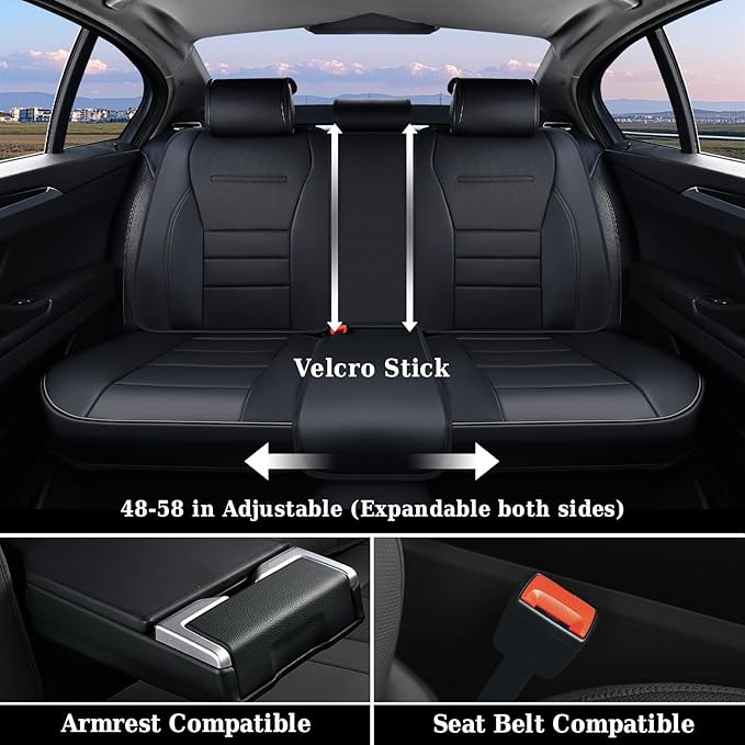 Coverado Seat Covers, Car Seat Covers Front Seats, Car Seat Protector Waterproof, Car Seat Cover, Car Seat Cushion Nappa Leat