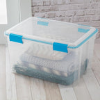 Sterilite 16-Pack Gasket Box, Weather-Resistant Storage Bins with Latching Lids, 54 Quart - Heavy-Duty Organizing Containers 