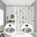 Shower Curtain Rod Bracket, 2Pcs Different Sizes Titanium Steel Shower Curtain Rod Single Swivel Flange Curtain Rod Wall-Moun