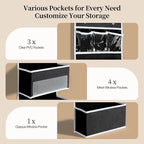 LAMU 6-Tier Over The Door Organizer, Swing - Proof Closet Door Organizer, Flexible 1 Split into 2 Over The Door Storage Organ