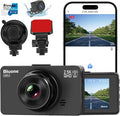 Dash Cam Front and Rear Dash Camera WiFi/APP Control Car Camera with 64G Card 2.5K Front Dash Cam+1080P Rear Dashcams with Su