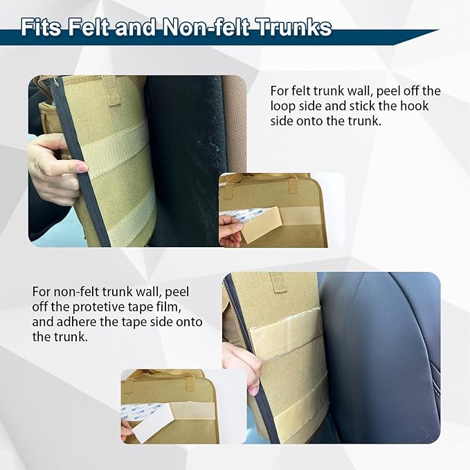 Deluxe Trunk and Backseat Organizer for Medium or large size SUVs & RVs, Detachable Storage Modules with Built-in Cooler,