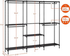 CASAMAYA Clothes Rack, Portable Closet, 80.7 Inch Extra Large Capacity Wardrobe Closet, Clothes Storage Organizer with Shelve