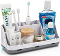 GFWARE Marble Bathroom Countertop Organizer - Detachable 7 Slots Kids Electric Toothbrush and Toothpaste Holde Drainage for B