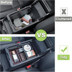 PIMCAR Center Console Organizer for 2023 2024 2025 2026 Honda CR-V LX/EX/EXL/Sport/Sport-L/Sport Touring Hybrid ABS Plastic Material Armrest Box Insert Tray Accessories-Red Trim