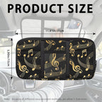 Musical Notes Car Sun Visor Storage Bag, Auto Interior Accessories Pocket Organizer, Multi-Pocket Visor Organizer Storage Pouch Fits Most Vehicles