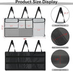 UYYE Trunk Hanging Organizer, Backseat Storage Bag, Collapsible Car Interior Accessories with 4 Pockets & 2 Mesh Pouches for