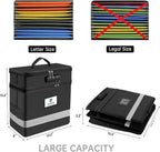 Fireproof File Box with Lock, 2 Layer Document Box Storage Organizer, Suitable for Hanging File Folders in Letter Size, Colla