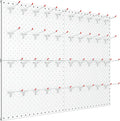 TORACK Metal Pegboard Panels and Hooks for Garage, Workbench, Shop, Shed Tool Organizer Peg Board with 1/8" & 1/4" Holes, Mod