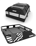 GarveeLife 51 in x 36 in Universal Roof Rack Basket, 200 LBS Capacity Rooftop Cargo Carrier Basket with 15 Cubic Feet (44 in x 34 in) Waterproof Luggage Bag, for Suvs, Trucks, Vehicles