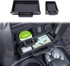 JKCOVER Upgrade 2PCS Center Console Storage Drawer Compatible with Toyota 4Runner 2014-2022 2023 2024 Accessories Cubbies Organizer Extra Storage(ABS Plastic)