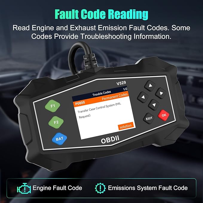 OBD2 Scanner Diagnostic Tool, Professional Automotive Scanner with Battery Test, Check Engine Light Code Reader, Data Stream,
