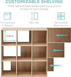 Best Choice Products 9-Cube Storage Organizer, 11in Shelf Opening, Bookcase, Display Shelf, Customizable w/ 3 Removable Back 