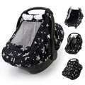 Car Seat Cover Baby Boy, Infant Car Seat Canopy Outdoor, 2 Layers with Mesh and Sun Shade Window for Summer Winter, Easy Acce