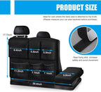 Hanging Car Trunk Organizer, Detachable Seat Back Storage Bag with Lids & 7 Large Pockets, Waterproof Space Saving Cargo