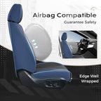 Coverado Seat Covers, Car Seat Covers Front Seats, Leather Seat Covers for Cars, Car Seat Protector Waterproof, Black Car Sea