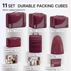 11 Set Packing Cubes for Travel, Gifts for Women Mom Kids, TSA Approved Bags for Makeup, Cosmetic, Toiletry, Suitcase Organiz