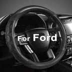 GIANT PANDA Car Steering Wheel Cover for Ford F150 F250 F350 Expedition 15.5-16 inches - Gray