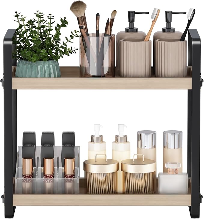 HNRLOY Bathroom Counter Organizer,Bathroom Countertop Organizer,Counter Shelf,Countertop Storage,Organization and Storage,Mak