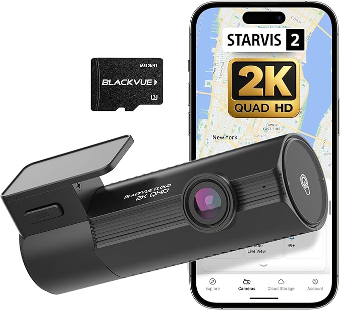 BlackVue Elite 8-1CH 512GB Dash Cam – 2K QHD Front Camera with STARVIS 2 Sensor, HDR, Smart Parking Mode, Power Saving, Event