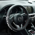Getaway Car Leather Steering Wheel Cover - 15-inch Universal Microfiber- Soft & Breathable & Silicone Anti Slip Auto Steering