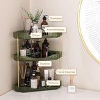 Lifewit 3-Tier Corner Bathroom Counter Organizer, Plastic Makeup Skincare Organizers Storage Countertop, Large Sink Cosmetic 