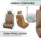 FH Group Car Seat Covers PU Leather 3 Row 7 Seater Car Seat Covers, Airbag Compatible and Split Bench - Fit Most Car, Truck, 
