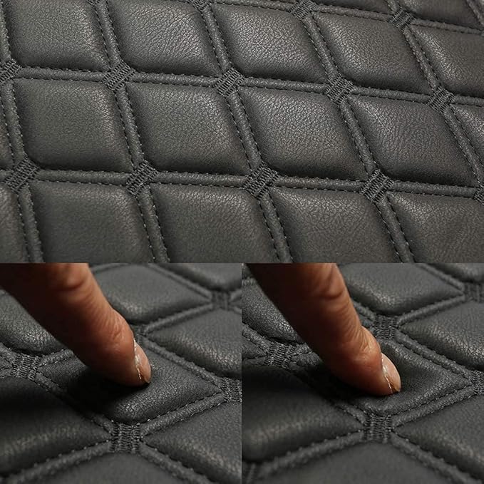 Black Panther PU Car Seat Cover, Front Seat Protector Compatible with 90% Vehicles,Embroidery,Anti-Slip & Full Wrapping Botto